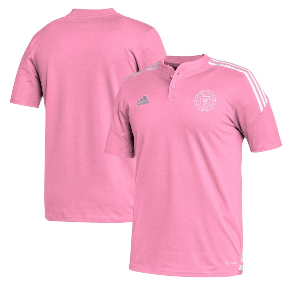 Adidas Men's Inter Miami CF adidas Pink Henley AEROREADY Polo